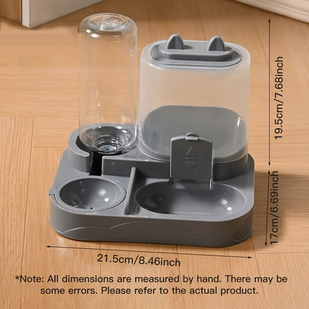 Automatic Dog Cat Feeder and Water Dispenser Gravity Food Feeder and Waterer Set Pet Food Bowl Drinking Bowl for Dogs Cats