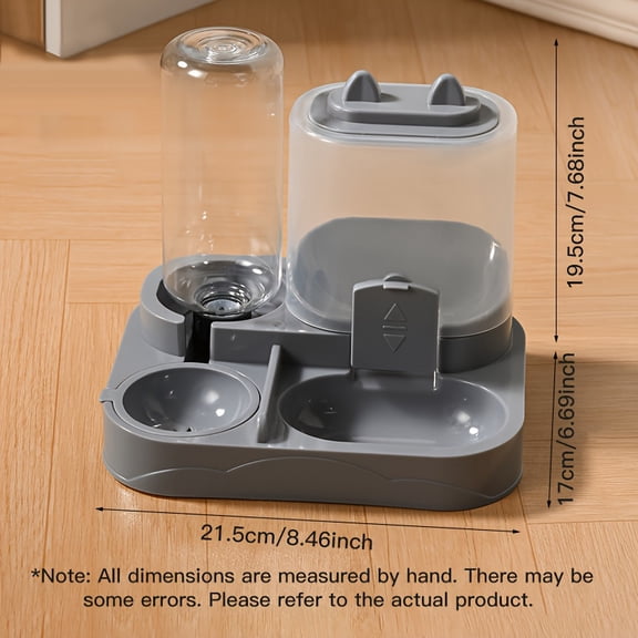 Automatic Dog Cat Feeder and Water Dispenser Gravity Food Feeder and Waterer Set Pet Food Bowl Drinking Bowl for Dogs Cats