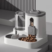 Automatic Dog Cat Feeder and Water Dispenser Gravity Food Feeder and Waterer Set with Pet Food Bowl Universal Pet Products