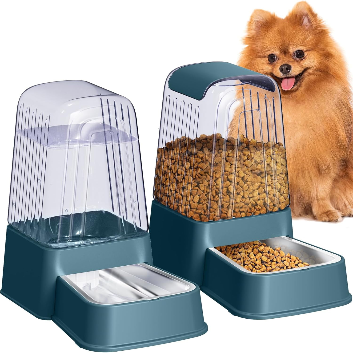 Curated visual reference: Visual Reference: Automatic Dog And Cat Food Feeder And Water Dispenser Set