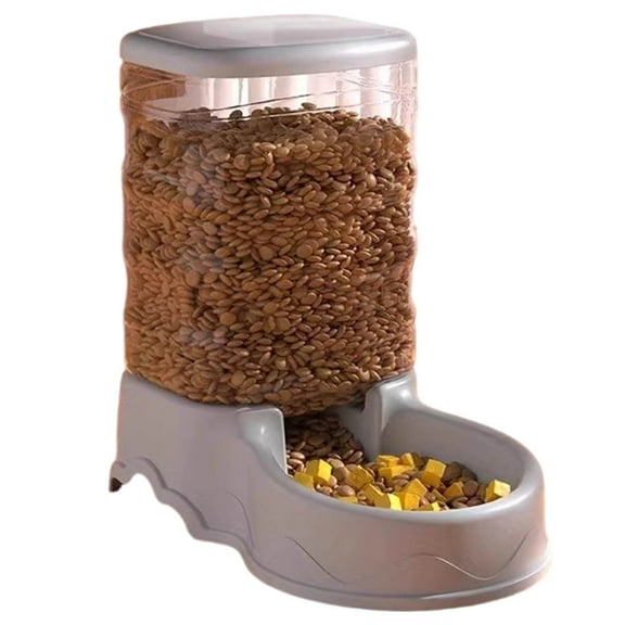 Automatic Dog Feeder, 1 Gallon Gravity Food Dispenser for Large Breed Dogs & Cats, Pet Feeding Station with Refillable Storage Container, Slow Feed Bowl Alternative for Dry Kibble