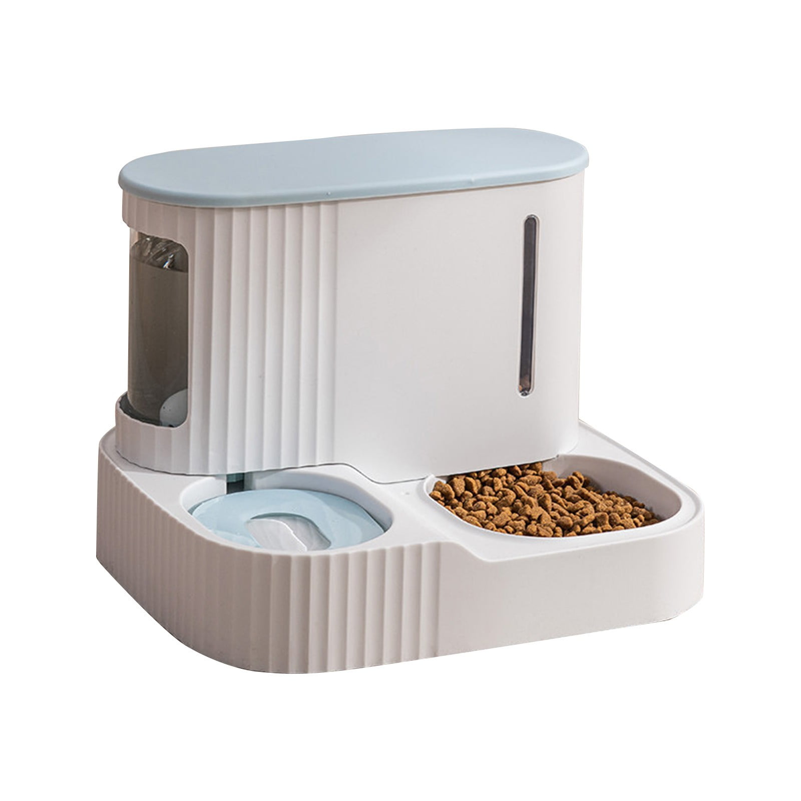 Automatic Dog Feeder Dog Water Dispenser with Integrated Station Flowing Waterer and Non-Wet Mouth for Cats and Dogs Cat Bowls，Mint Green