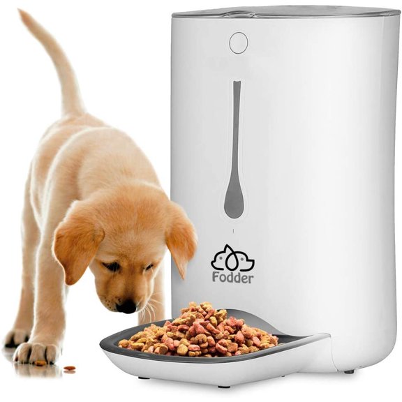 Automatic Dog Feeder, Programmable Dispenser with Voice Recording, Adjustable Dispense, LCD Display, Cat Feeder Automatic for Optimal Feeding Schedule