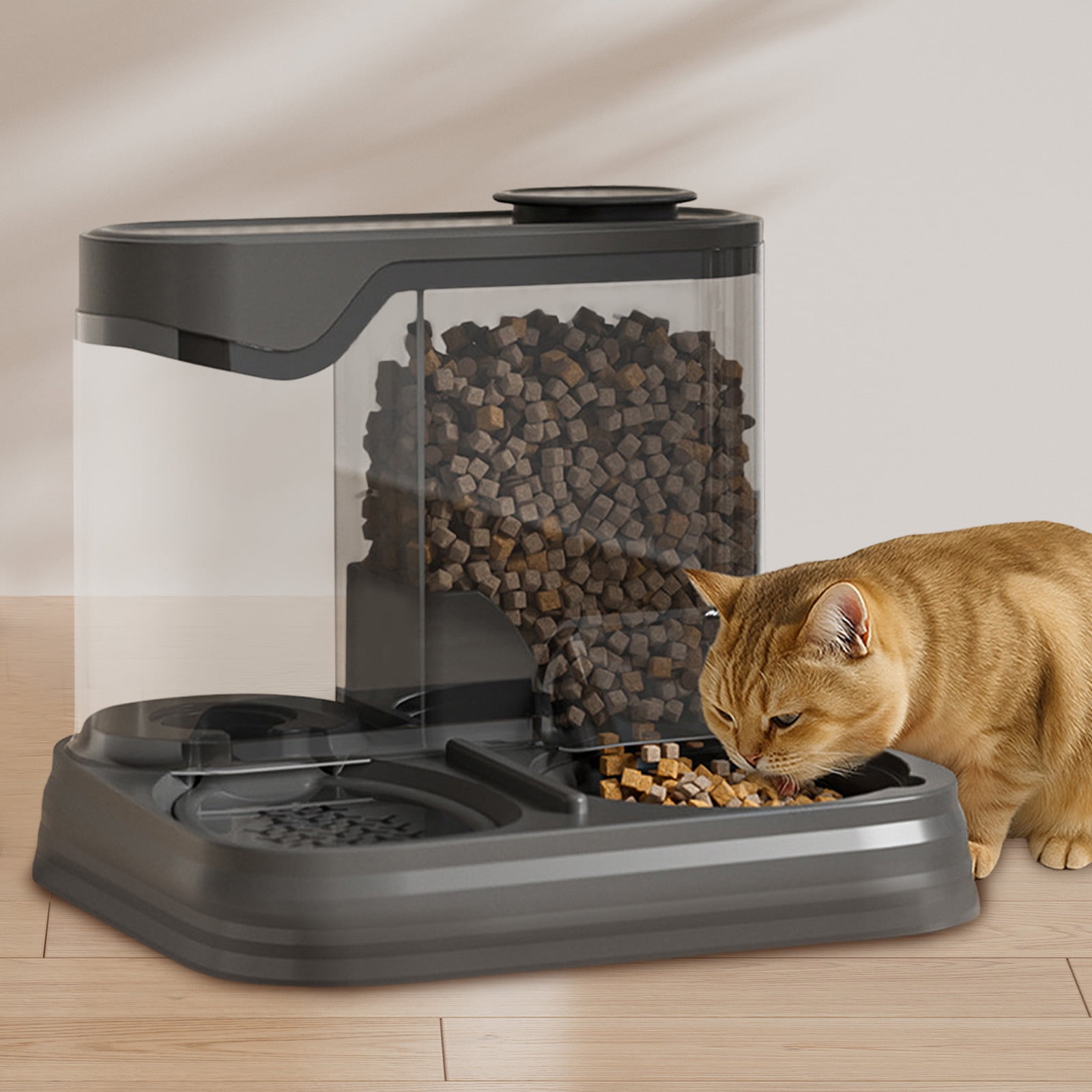Automatic Dog Feeder and Water Dispenser 2-in-1 Combo, Large Capacity Gravity Pet Feeder Self-Filling Water Bowl for Cats,Dogs,Puppies,Hassle-Free Feeding Hydration Solution