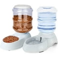 thumbnail image 1 of Automatic Dog Feeder and Water Dispenser Set for Large Dogs, 3 Gallon Gravity Dog Cat Food and Water Dispenser Set with Pet Food Bowl,Large Pet Food Water Dispenser Station, 1 of 7