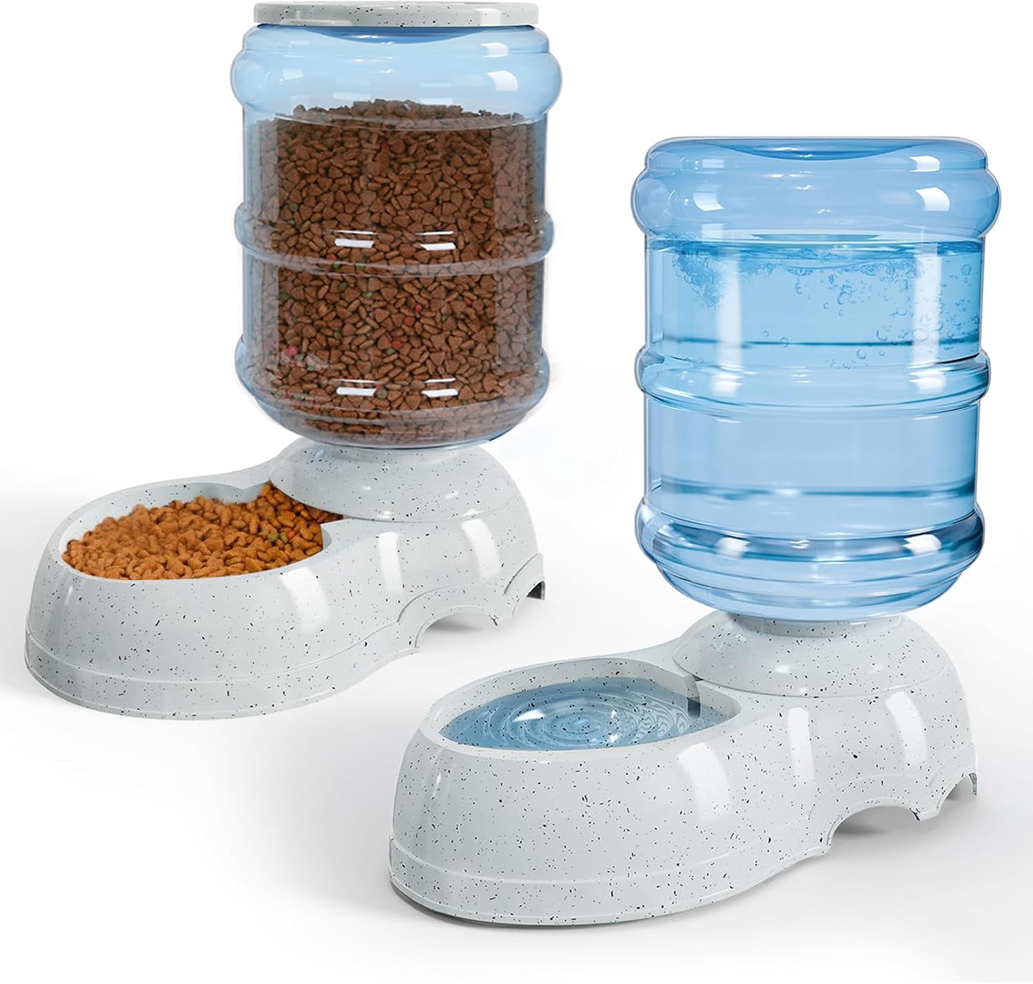 Automatic Dog Feeders, Gravity Pet Food Dispenser, Large Cat Dogs Water Bowl, 3 Gallon