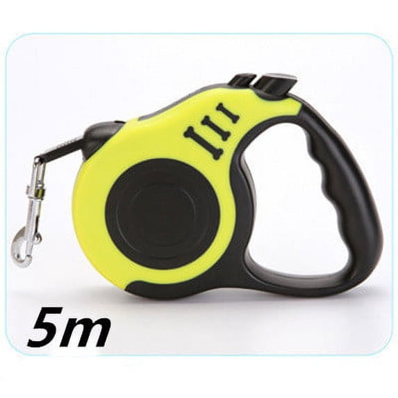 Automatic Dog Leash with One-Hand Lock, Retractable Pet Rope with Strong Cable, 16ft Telescopic Lead for Medium Large Dogs