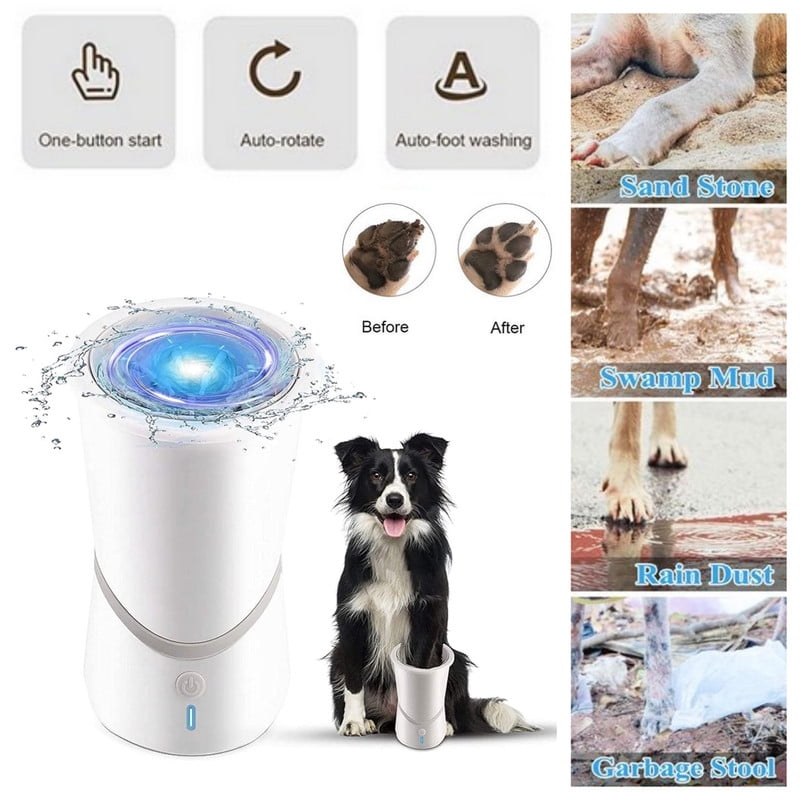 Automatic Dog Paw Cleaner, Electric Dog Paw Washer Cup for Dog Muddy