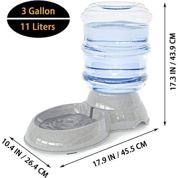 Automatic Dog Water Dispenser, 3 Gallon | 11L Gravity Automatic Pet Water Dispenser Station, Pet Waterer for Dogs and Cats, Large Capacity Water Feeder