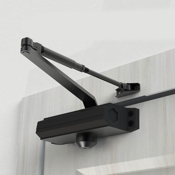 Automatic Door Closer Heavy Duty Fire Prevention Spring Hydraulic Aluminum Alloy Surface Mounted Adjustable Speed