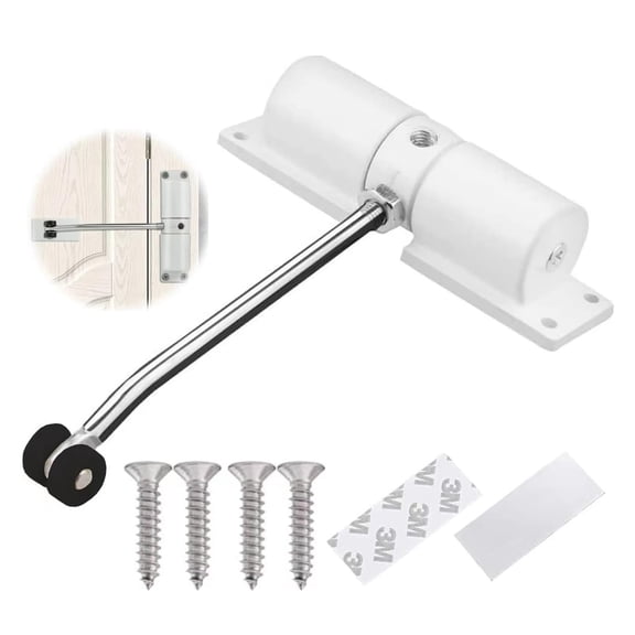 Automatic Door Closer, Zinc Alloy Safety Spring Door Closer Adjustable 30 kg Closing Door Hinge