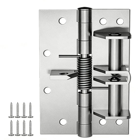 Automatic Door Hinge with Spring Loading Mechanism & Erosion Resistant Stainless Steel Construction for Cabinet Door