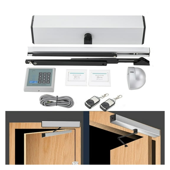 Automatic Door Opener Kit 110 Opening Hotel Office Door Operator 50W Auto Sliding Pocket Door Closer Swing Door Opener ,Easy to Install