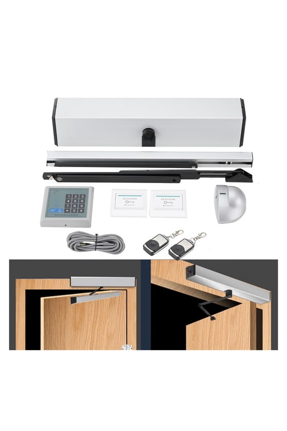 Automatic Door Opener Kit 110 Opening Hotel Office Door Operator 50W Auto Sliding Pocket Door Closer Swing Door Opener ,Easy to Use