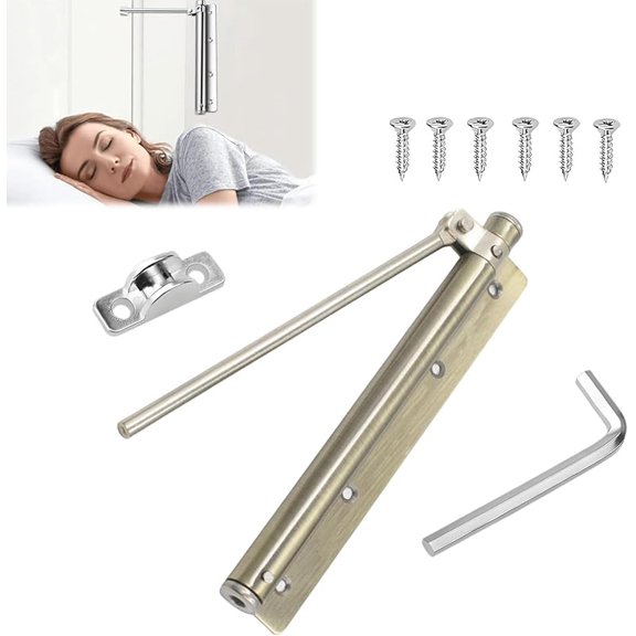 Automatic Door Self-Closing Hinge, Automatic Door Closer, Stainless Steel Safety Spring Door Closer, Screen Door Closer, Easy to Install to Convert Hinged Doors to Self-Closing