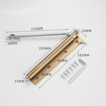 HonesaLoc Safety Spring Door Closer, Automatic Door Closers, Easy To Install To Convert Hinged Doors To Self-Closing - Black In | Whizz Door Closers