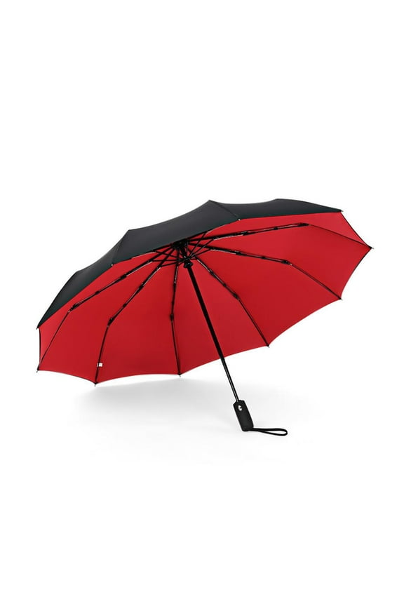 Automatic Double-Layer Umbrella - Windproof and Waterproof Design, Suitable for 1-2 People, 10 Reinforced Bones, 105cm Diameter