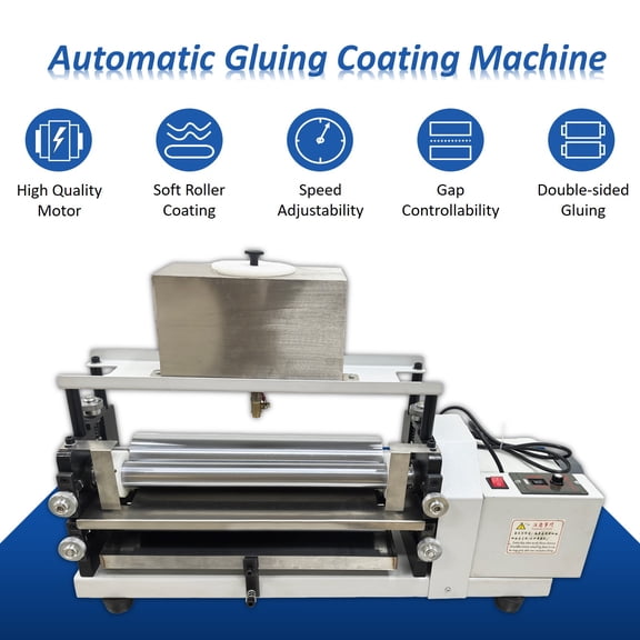 Automatic Double-sided Gluing Machine White Emulsion Coating Machine for Paper Leather 110V