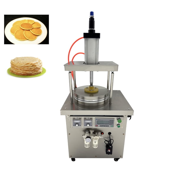 Automatic Dough Round Press Machine Commercial Pressing Cooking Chapati Maker 110V