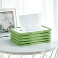 thumbnail image 1 of Automatic Downward Pressure Tissue Box - Silicone Paper Holder with Self-sinking Mechanism for Living Room, 7.9 x 5.3 x 4.3 in, (Green), JASKFLY, 1 of 8