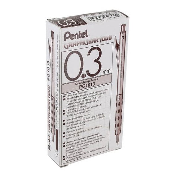 Automatic Drafting Pencil, .3mm, Brown Accent Barrel Qty:12