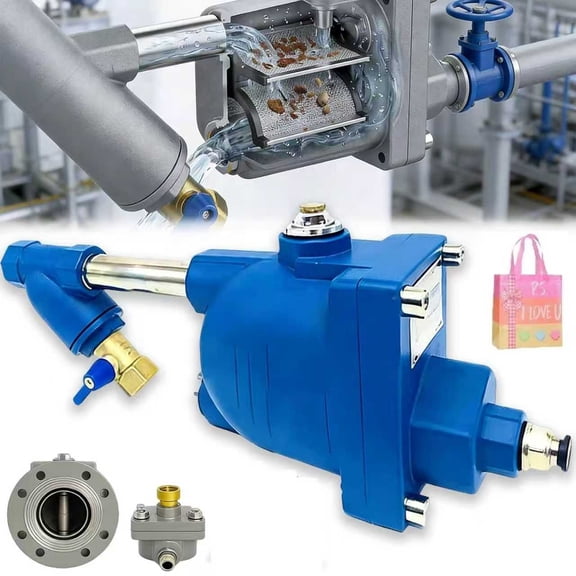 Automatic Drain Valve for Air Compressor - Zero Air Loss, Anti-Clogging, No Electricity Required, Electronic Tank Drain Kit (XX-Blue)
