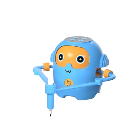 Automatic Drawing Robot, Interactive Educational Toy with NFC Technology for Kids 3-6 Years Old, Painting Learning Machine with Alphabet Cards, Safe Plastic Material (Blueorange)