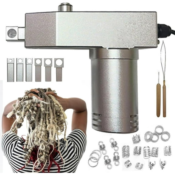 Automatic Dreadlocks Machine with 6 Braiding Head,Instant Dreadlock Machine for Locs,Electric Handheld Dreadlock Maker Crochet Machine,DIY Dreadlocks Braiding Hair Extensions Tool