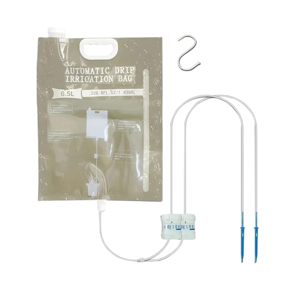 Automatic Drip Irrigation Bag Plant Drip Water Bags Adjustable Drip Rate Suitable for Plants Infusion 1out2(1.72gal/6.5L)