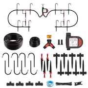 Automatic Drip Irrigation Kit 82.4FT with Water Timer, 8 Custom Programs & LCD Screen, Quick-Connect Tubing, Adjustable