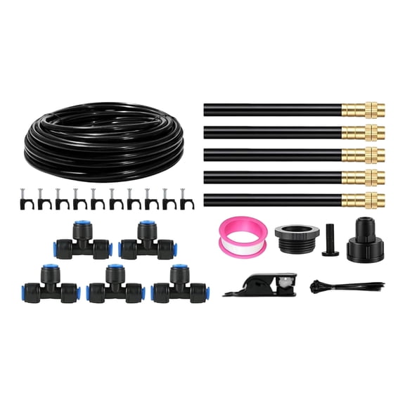 Automatic Drip Irrigation System with 360° Adjustable Mist Nozzles High Flow Rotating Sprinkler for Garden Patio Potted Plants(5m)