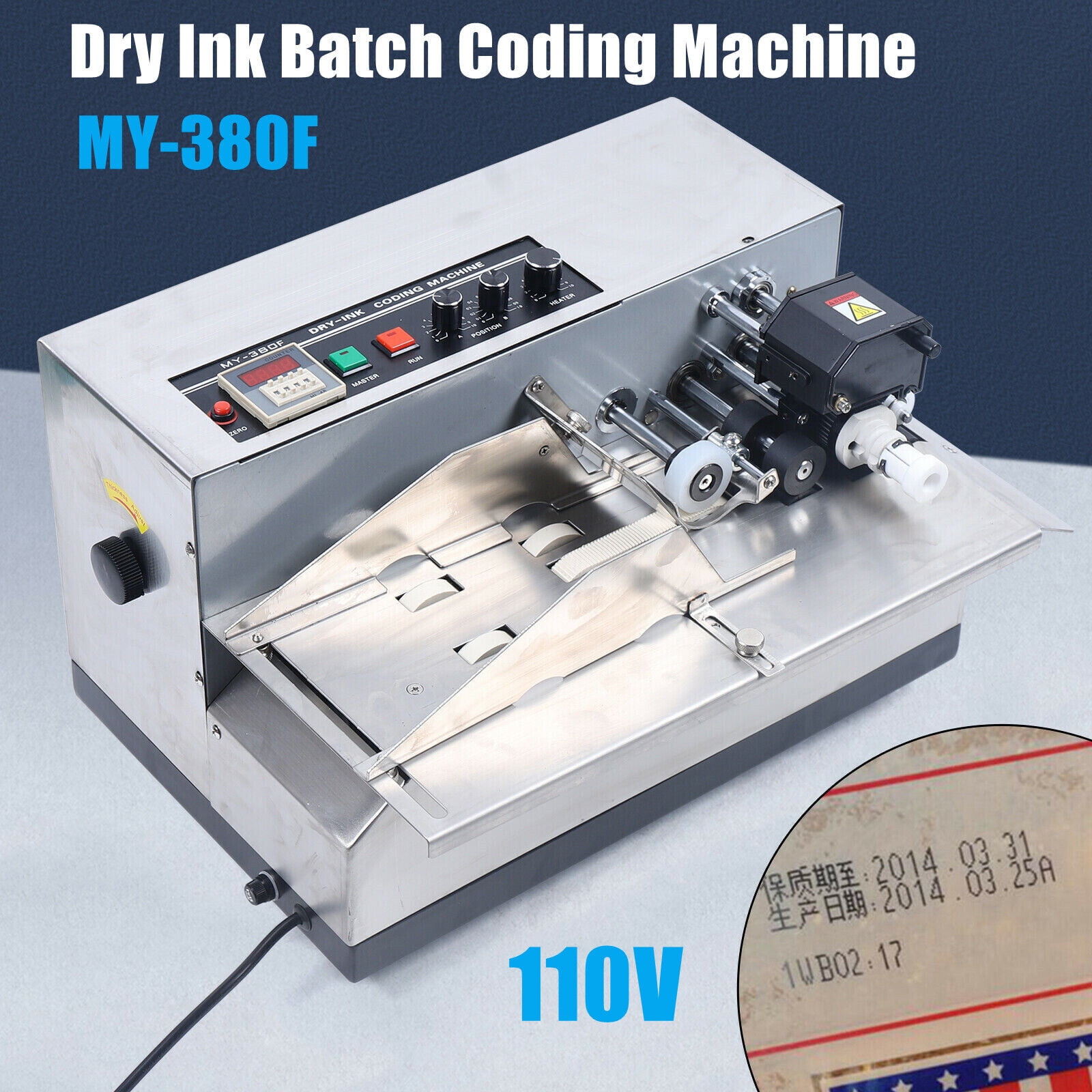Label Batch Coding Machine Automatic Dry Ink Batch Coding Machine Printer For Product Label Dating ...