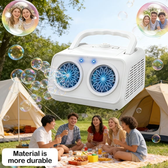 Automatic Dual-Fan Bubble Machine – 30,000 Bubbles/Min Electric Bubble Blower