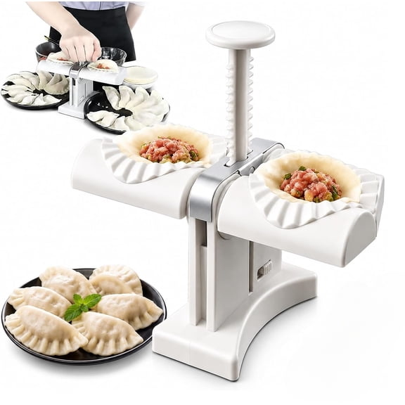 Automatic Dual Head Dumpling Maker Press, Dumpling Maker Machine, Double-Head