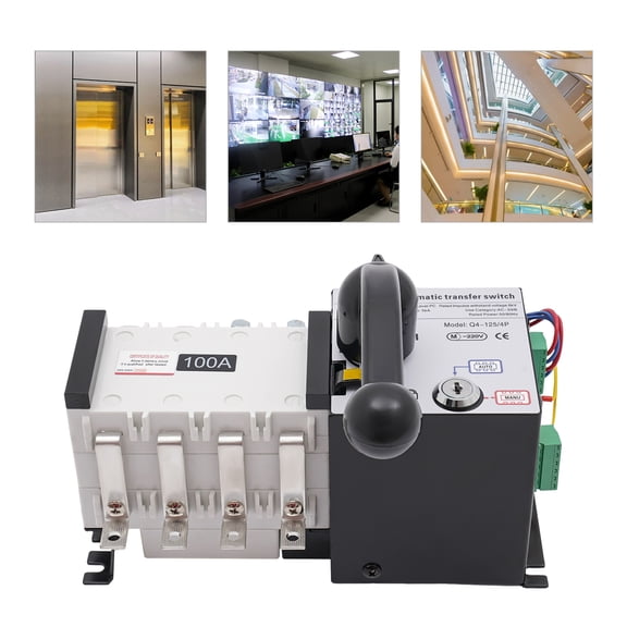 Automatic Dual Power Transfer Switch Kit 4P 100A For Generator Changeover Switch