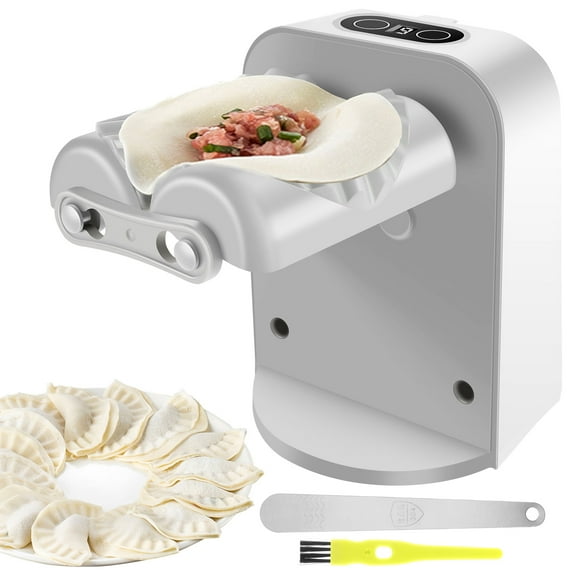 Automatic Dumpling Maker,Electric Dumpling Maker 2 Mode Automatic Dumpling Maker Rechargeable Dumpling Maker Press Machine Non-Slip Dumpling Maker Machine Household Dumpling Making Tool with Spoon Bru
