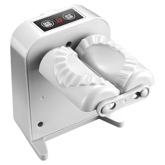 Automatic Dumpling Maker Machine, Electric Auto Dumpling Press Maker, ABS Material, 6.1 x 4.1 x 4.8 in / 15.5 x 10.3 x 12.3 cm, Easy Dumpling Maker, DIY Kitchen Tool, Light Grey