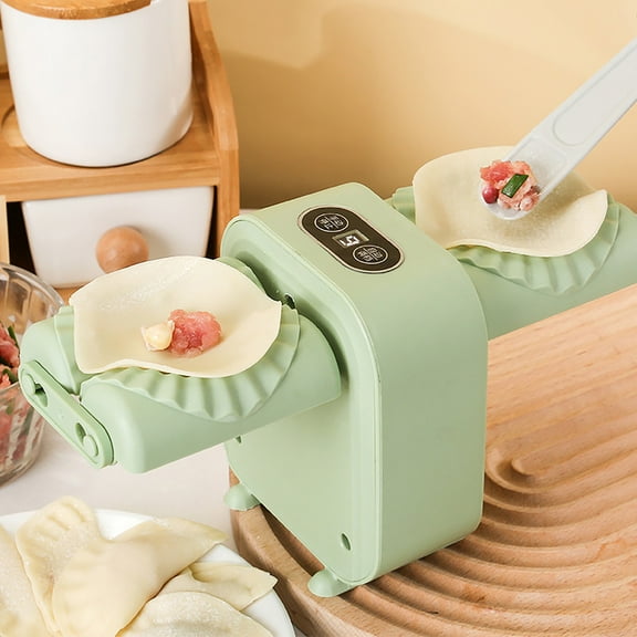 Automatic Dumpling Maker Machine with Double Head for Homemade Dumplings Wontons and Ravioli