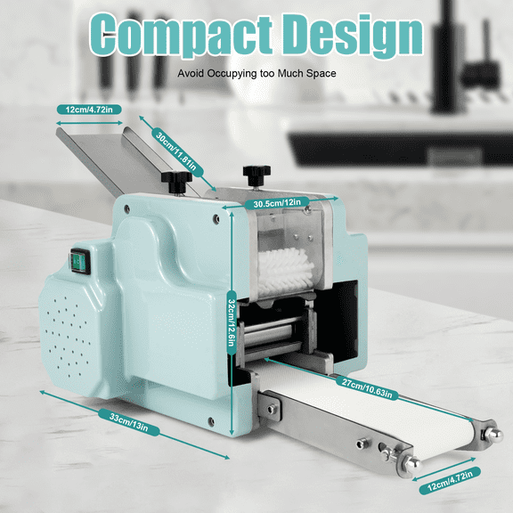 Automatic Dumpling Wrapper Maker, Commercial Round & Square Shaped Dumpling Maker Skin Wonton Dough Maker Machine 40PC/Min for Restaurant Kitchen Household