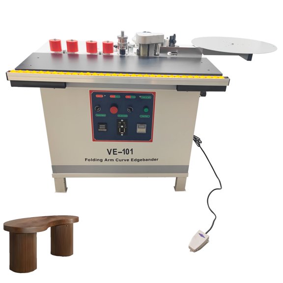 Automatic Edge Bander Variable Speed Straight Curve Banding For Cabinet Woodworking