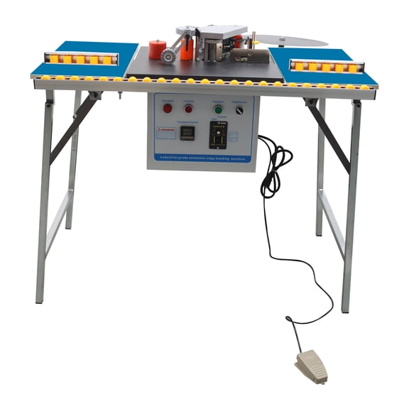 Automatic Edge Banding Machine Curve Straight Woodworking Edge Bander 110V Double-sided Gluing with Platform