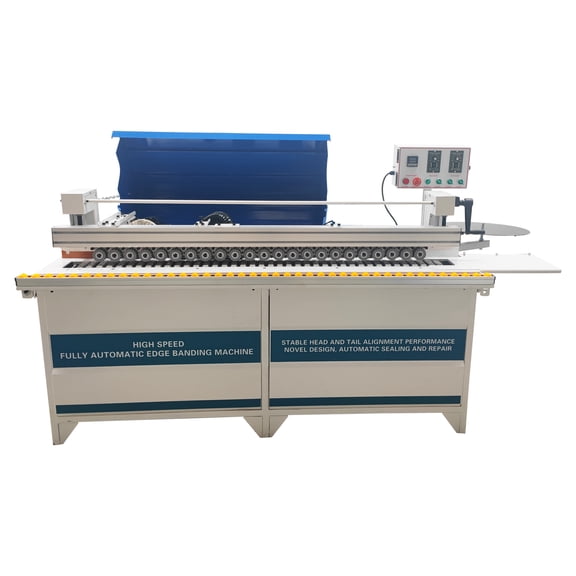 Automatic Edge Banding Machine Woodworking Straight Edge Bander with Microcomputer Control Adjustable Speed 0-6m/min 220V