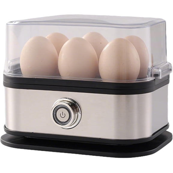 Automatic Egg Cooker, Adjustable Timer Cooker, 6-Slot Kitchen Gadget, Breakfast Cooking Tool for Soft, Hard Boiled Omelet with Sandwich, Hotel Camping Meal Prep for Lunch Dinner(1)