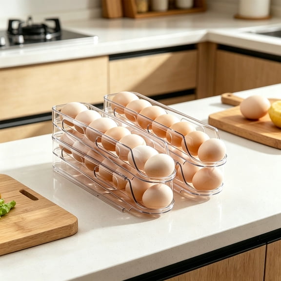 Automatic Egg Dispenser for Refrigerator Stackable Easy Loading Retrieval
