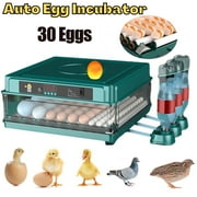 Automatic Egg Incubator,Egg Digital Poultry Hatcher Machine ith Automatic Egg Turning, Temperature & Humidity Control, Efficient LED Lighting for Chicken Geese Ducks Pigeons Quails