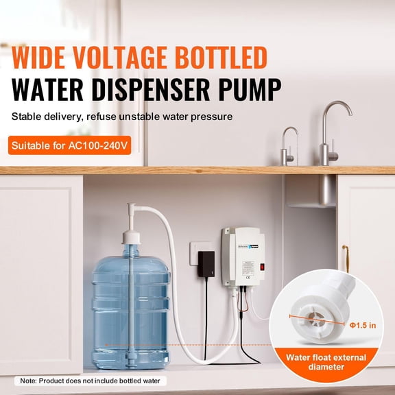 Automatic Electric 5 Gallon Bottled Water Dispenser Pump System Single Inlet Kettle Pump Compatible with Coffee Tea Makers Refrigerators and Ice Makers