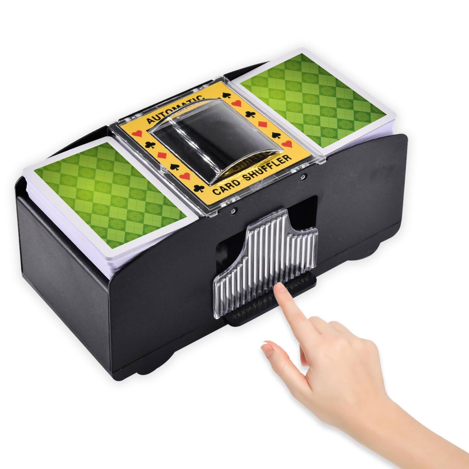 Automatic Electric Card Shuffler, BatteryOperated Poker Shuffle Machine for Home Card Games