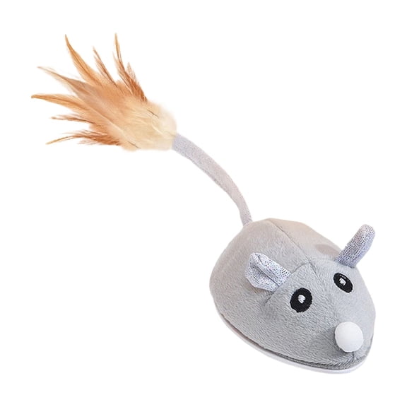 Automatic Electric Cats Toy Mouse, Self-Entertaining Plush Interactive Toy With Obstacle Avoidance, Usb Charging & Quiet Design For Cats, Cat Toy Mouse For Indoor Cats,