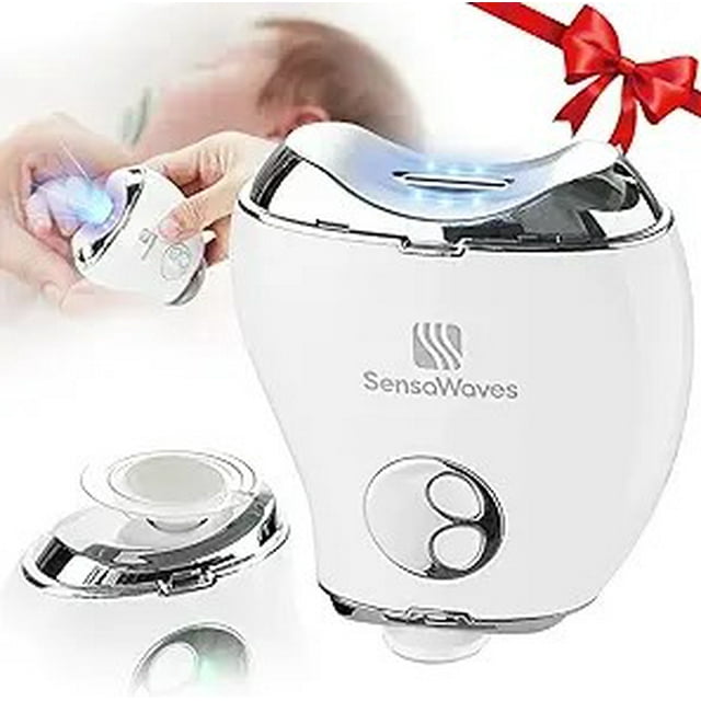 Automatic Electric Nail Clipper with LED Light & 2 Speeds with Nail Scraps Storage, USB Rechargeable Safety Fingernail Trimmer for Babies, Children, Kids, Adults, Seniors and Caregivers (Pink)