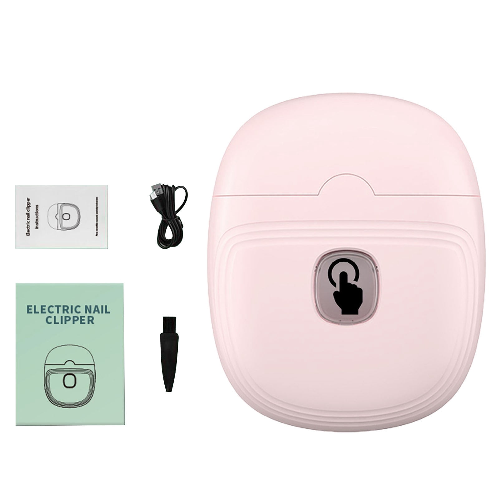 Automatic Electric Nail Clippers with LED Light - Rechargeable 2 Speed Nail Trimmer for Family Safety and Ease